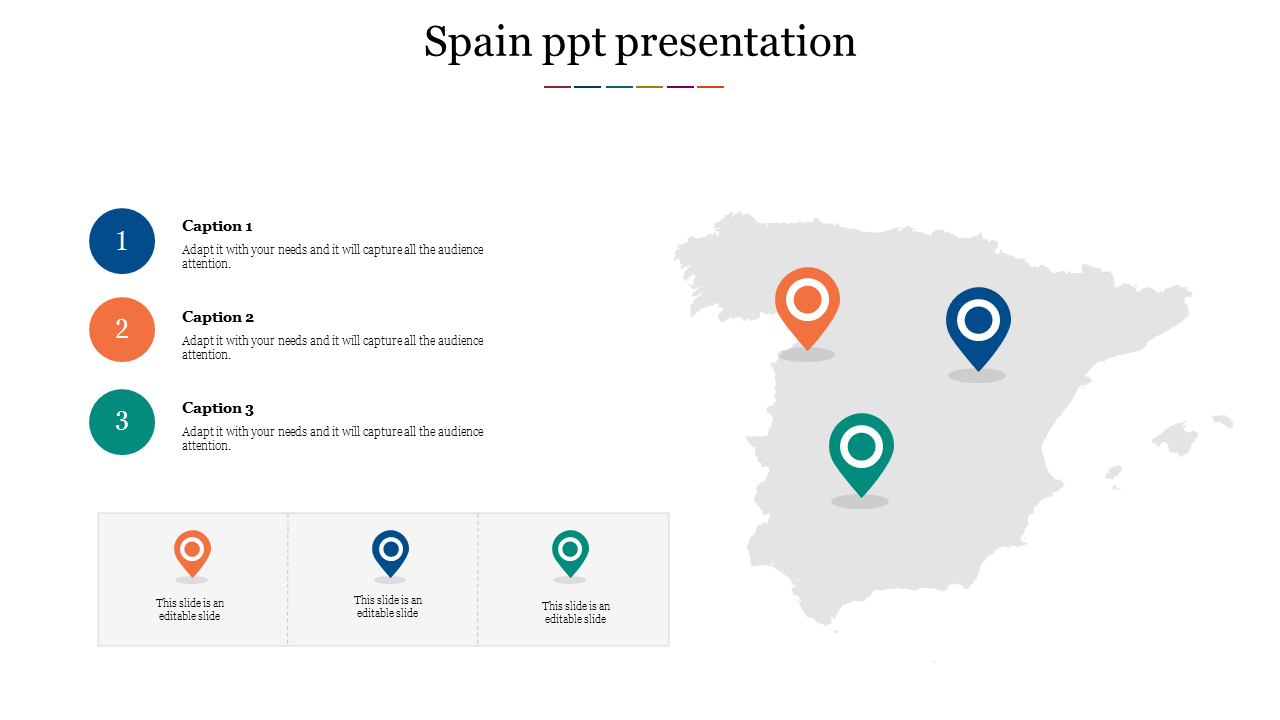 Attractive Spain PPT Presentation Slides PowerPoint